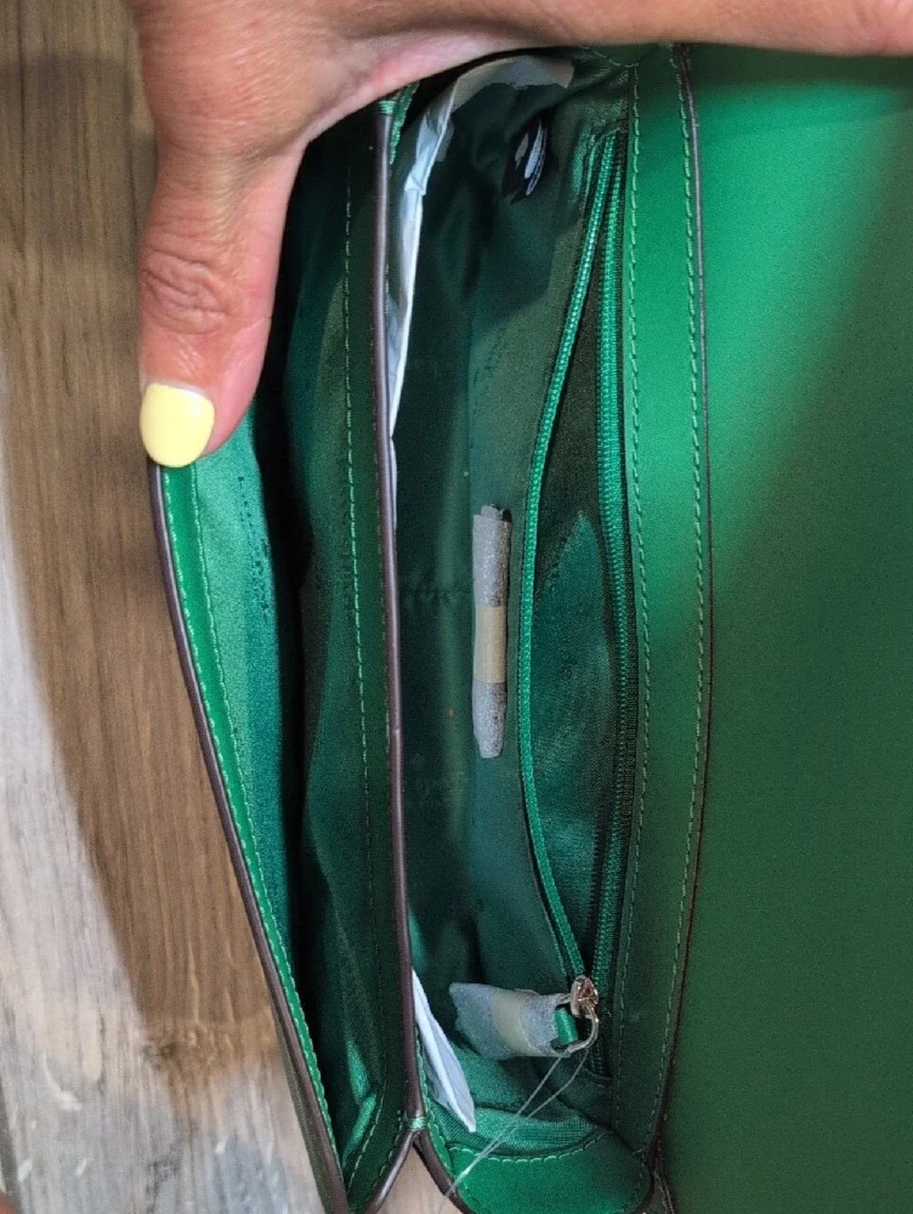 Kate Spade Audrey Green Bean Star Turn-Lock Smooth Leather Crossbody NWT